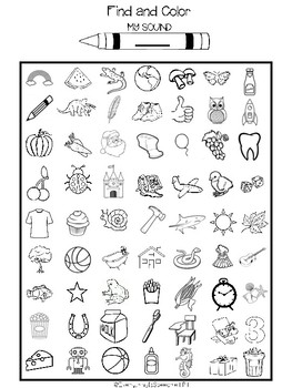 Teletherapy FREEBIE! Find and Color-Open Ended by Everything Is ...
