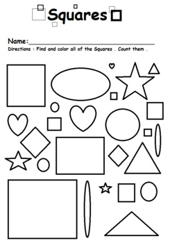 Preview of Find and color the Squares