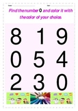 Find and color the numbers