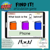 Find it! Articulation Game #3 /f/, /v/, /t/ - Boom Cards