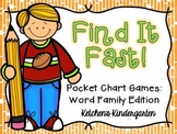 Find it Fast Pocket Chart Games {Word Families Edition}
