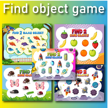 Preview of Find object game, Basic Concepts Activities, Worksheet For Children