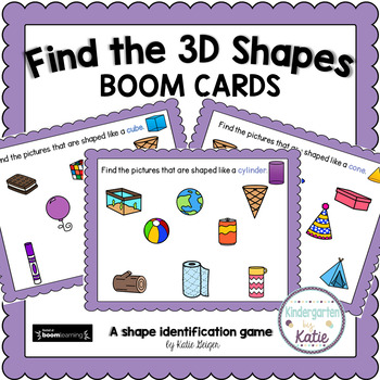 Preview of Find the 3D Shapes BOOM CARDS