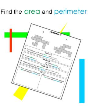 Preview of Find the Area and Perimeter