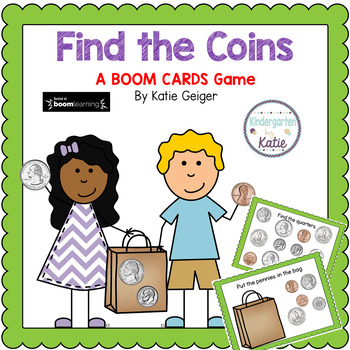 Preview of Find the Coins BOOM CARDS