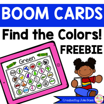 Preview of Find the Colors Boom Cards! Color Recognition FREEBIE