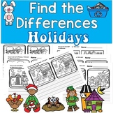Find the Differences Holidays Earth Day, Halloween, and more