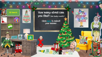 Preview of Find the Elf Search Holiday Christmas Game Google Slide