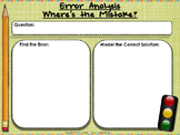 Find the Error - Error Analysis Blank Template