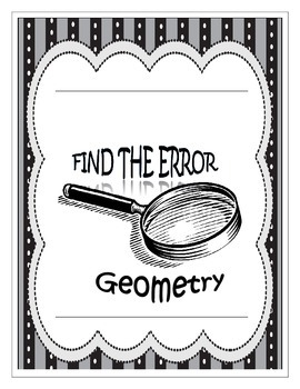Preview of Find the Error - Geometry