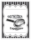 Find the Error - Writing Expressions