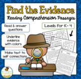 Free Reading Comprehension Passages & Questions