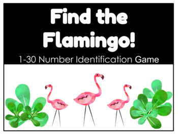 Preview of Find the Flamingo Pocket Chart Game