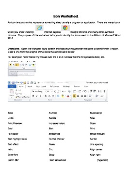 Find The Icon A Lesson In Microsoft Word By Ruth Ryan Room 407 Creations