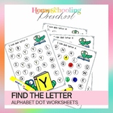 Find the Letter - Alphabet Dot Worksheets