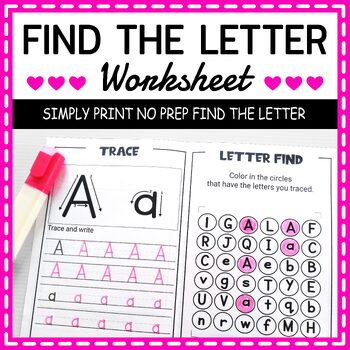 Find the Letter | Alphabet Recognition Worksheets | Morning Work