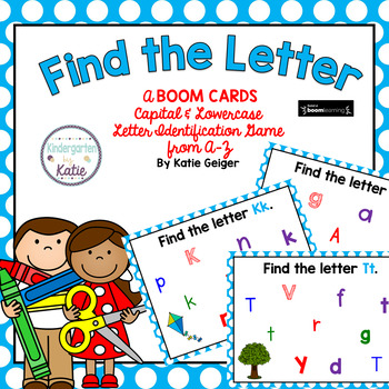 Preview of Find the Letter BOOM CARDS Letter Identification A-Z