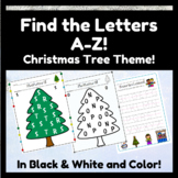 Find the Letter Winter Christmas Tree Theme: Upper Case Le