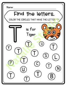 Find the Letters | Letter Recognition | Alphabet Worksheets | Kindergarten