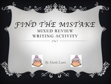 Find the Mistake Writing Activity