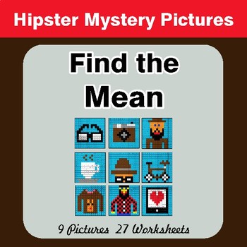 Find the Mean - Color-By-Number Math Mystery Pictures