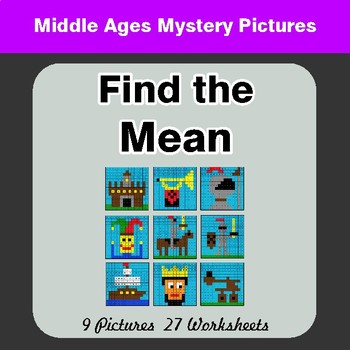 Find the Mean - Color-By-Number Math Mystery Pictures