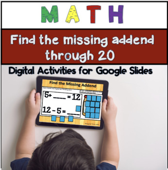 Preview of Find the Missing Addend Through 20 - Google Slides