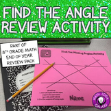 Find the Missing Angle in a Triangle or Transversal Activity