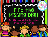 Missing Addends and Subtrahends Task Cards/ Scoot Activity