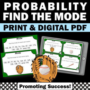 Preview of Find the Mode Task Cards Measures of Central Tendency Statistics and Probability