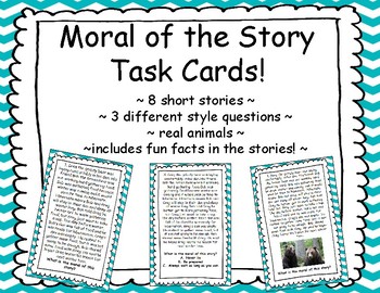 Preview of Find the Moral of the Story Task Cards