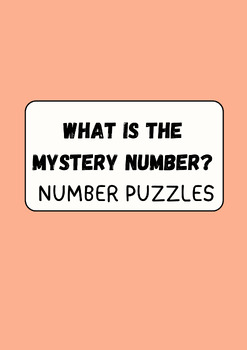 Preview of Find the Mystery Number