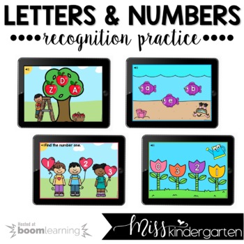 Preview of Alphabet Recognition and Number Recognition to 20 Boom Cards™