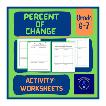 Preview of Percent of Change Worksheet: Percent of Increase and Percent of Decrease