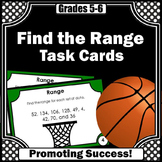 Find the Range Task Cards 5th 6th Grade Math Review Measur