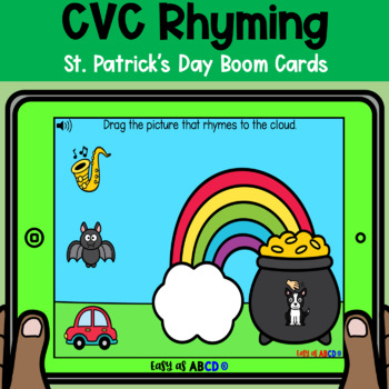 Preview of CVC Rhyming | BOOM™ Cards
