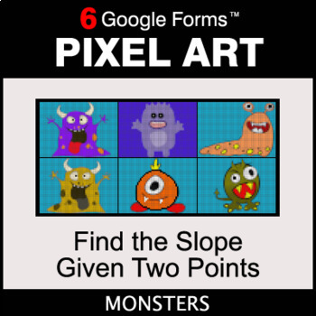 Preview of Find the Slope Given Two Points - Pixel Art Math | Google Forms