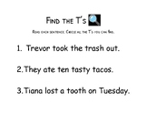 Find the T's (Letter of the Week)