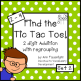 Tic Tac Toe 2 digit addition with regrouping Set 2