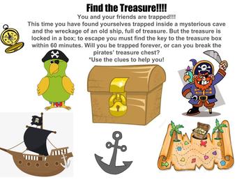 Preview of Find the Treasure! Coordinate Plane Digital Breakout