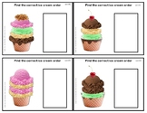 Find the correct Ice Cream Order - task box cards - Specia