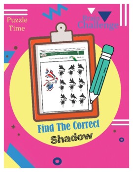 Preview of Find the correct SHADOW Brain Chalenge Puzzle games Worksheet