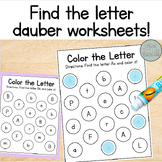 Find the letter Bingo dauber worksheets! A-Z Uppercase and