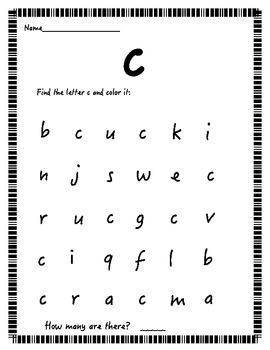 Find the letter! Complete packet (lowercase, uppercase, mixed letters)