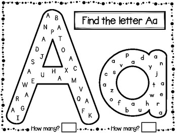 Find the letter: alphabet activity pages by JannySue | TpT