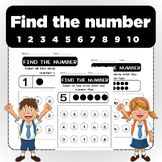 Find the numbers recognition  and coloring the numbers, wo