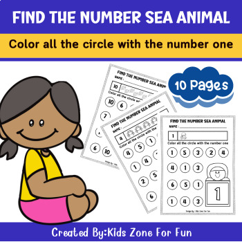 Preview of Find the number sea animal