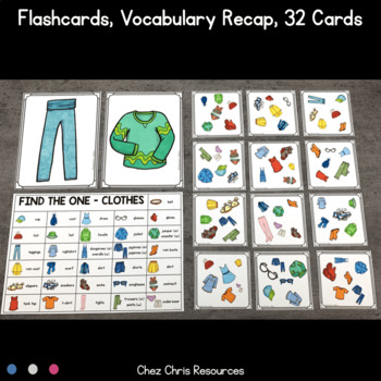 Clothes and Accessories Game and Flashcards by Chez Chris | TpT