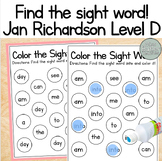 Find the sight word Bingo dauber worksheets! Jan Richardso