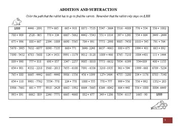 Addition and Subtraction maze by Lauren Luu | TPT